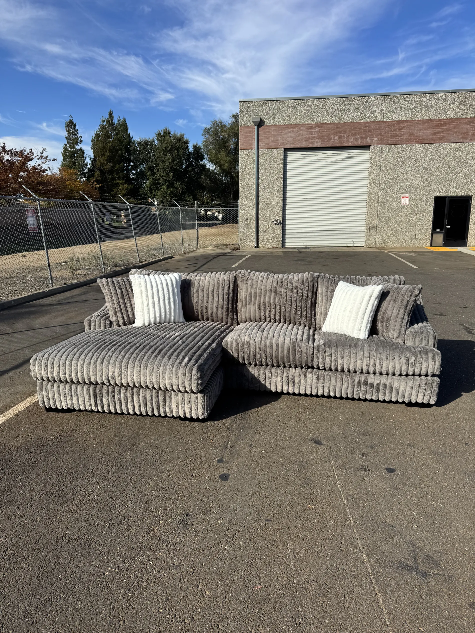 Custom grey channel sectional
